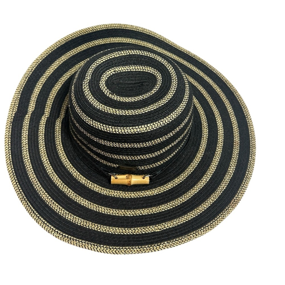 Sun N Sand black and tan Beach Hat